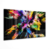 Feel the Music 4 Pieces Mega Glass Wall Art (59"x36") | Insigne Art Design.